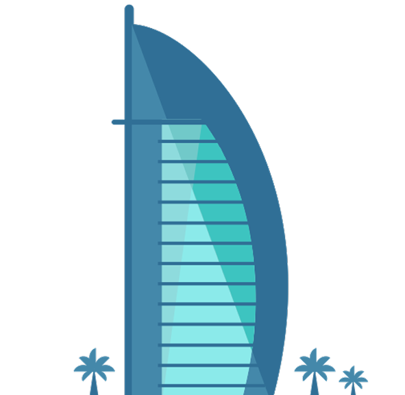 Dubai building illustration